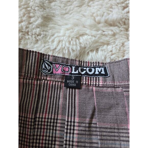 Volcom Plaid Pleated skirt size 3 y2k Style - Picture 5 of 8